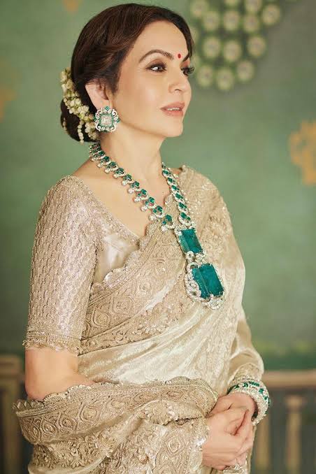 Neeta Ambani Inspired AD Necklace || AD Jewellery - Green