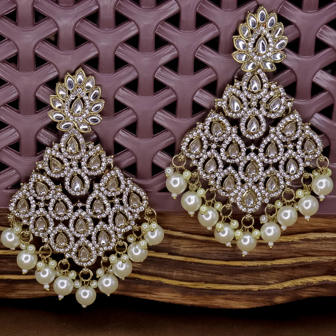 Meerab Chandbali - Purple || Ethnic Jewellery || Celebrity Style Gold Plated