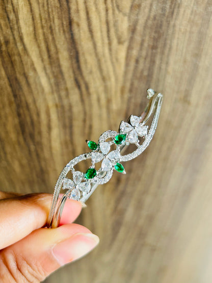 Erina AD Bracelet || AD Jewellery - Emerald Green