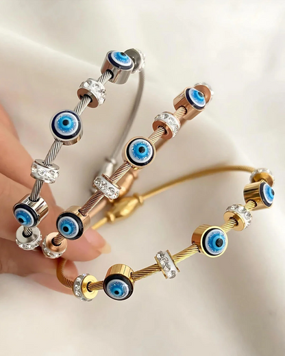 Classic Evil Eye Bracelet || 18K Gold Plated Daily Wear || Gift for her