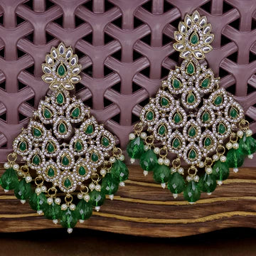 Meerab Chandbali - Green|| Ethnic Jewellery || Celebrity Style Gold Plated