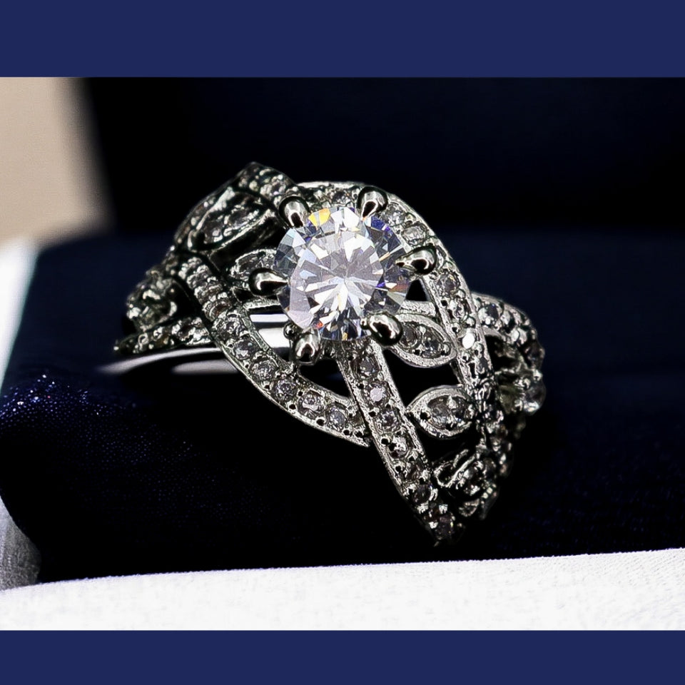 18k Gold Jewelry Women White Gold | White Gold Engagement Rings Women -  Luxury Pure - Aliexpress