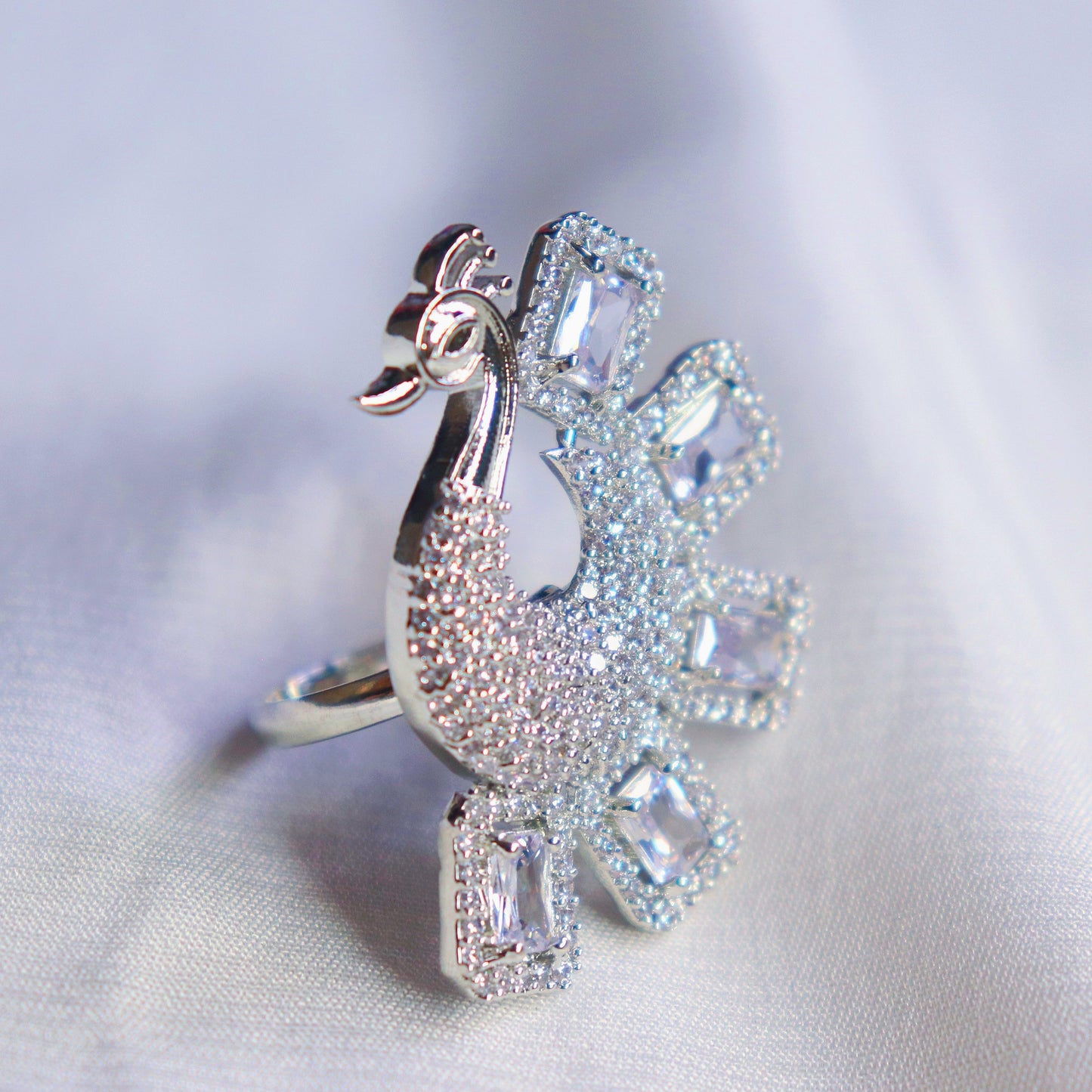 Peacock AD Statement Ring|| Adjustable Ring || AD Jewellery || Sale