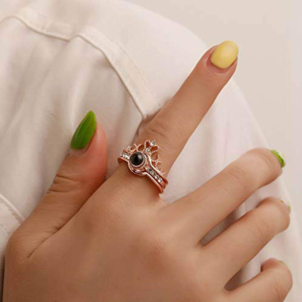 Buy FOREVER BLINGS. Adjustable I Love You Heart Gold Initial Letter Name  Alphabet L Finger Rings for women Online at Best Prices in India - JioMart.