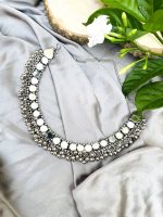 Shining Diva- Oxidised Choker Set