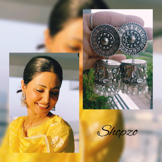 Hina Khan Drum Earrings