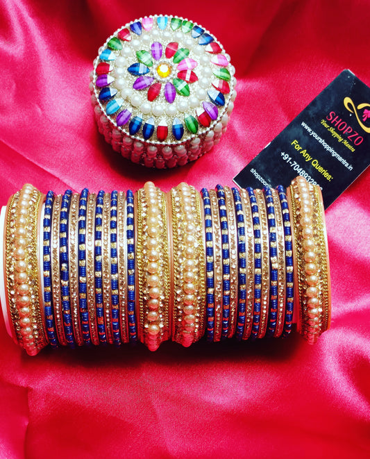 Blue Traditional Bangles Set