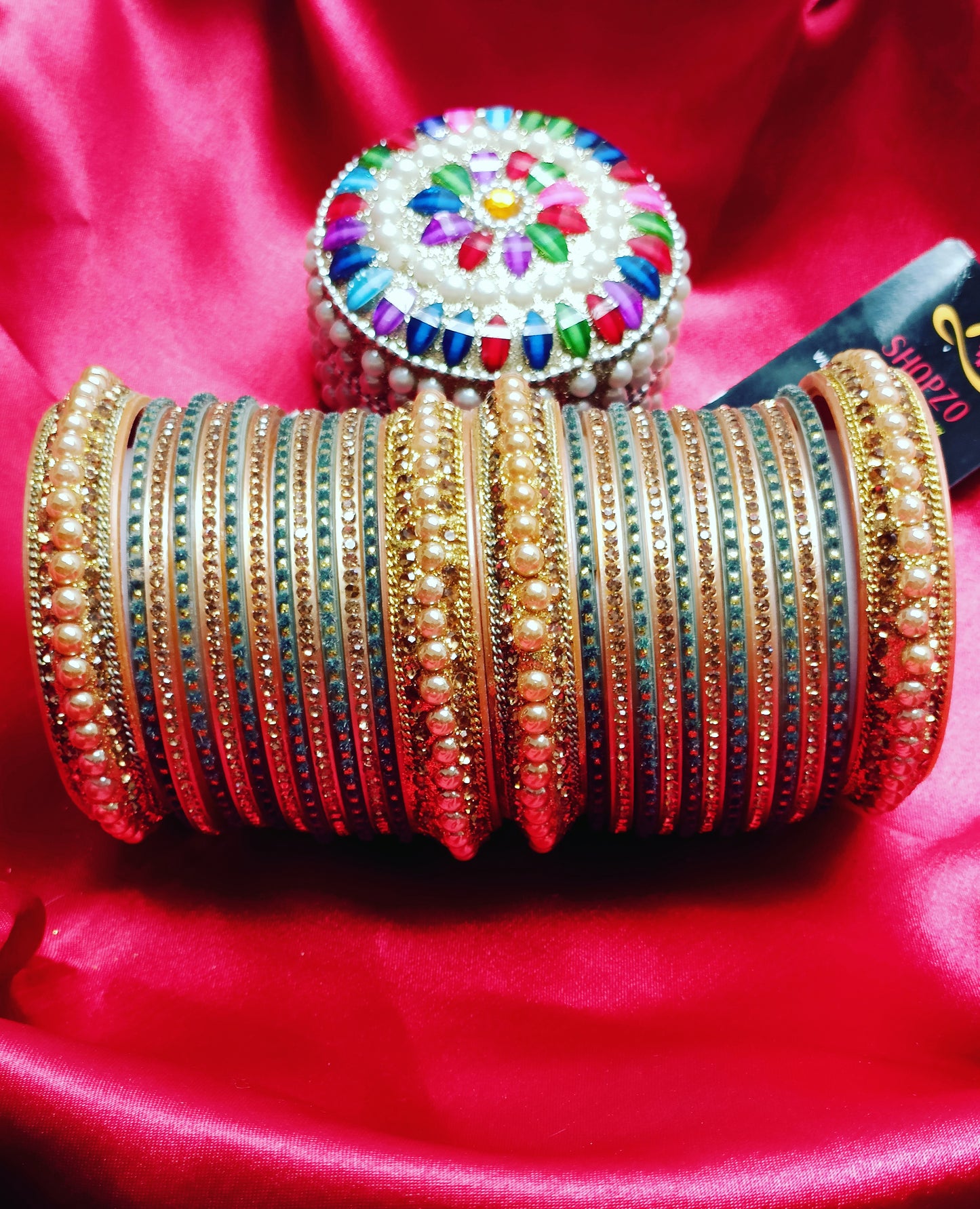 Grey Traditional Bangles Set