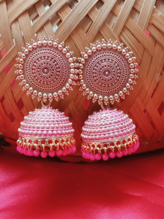 Monalisa Jhumka- Pink