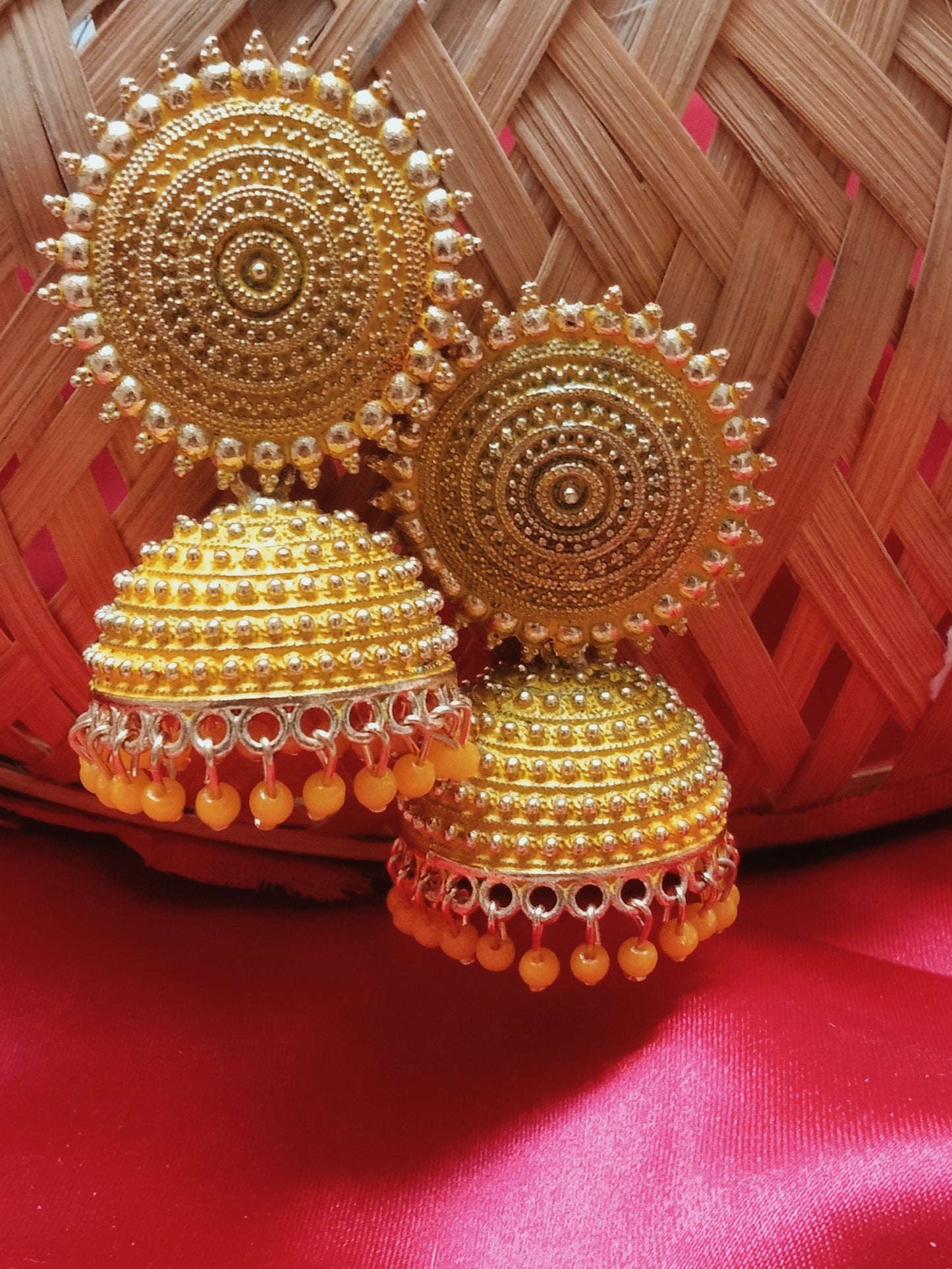 Monalisa Jhumka- Yellow