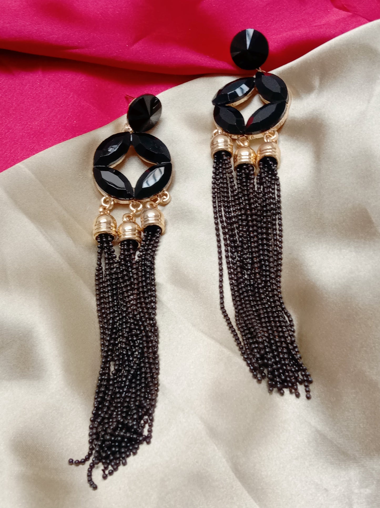 Western Cinderella Black Crystal Earrings