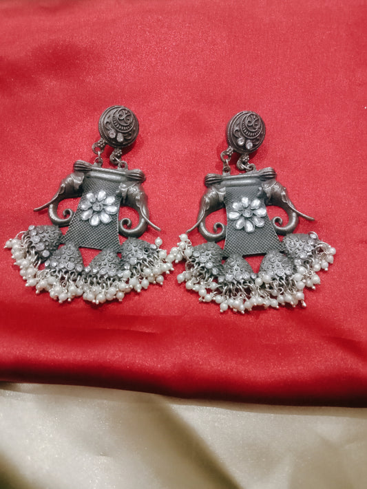 Gajanan Black Polish Dangles