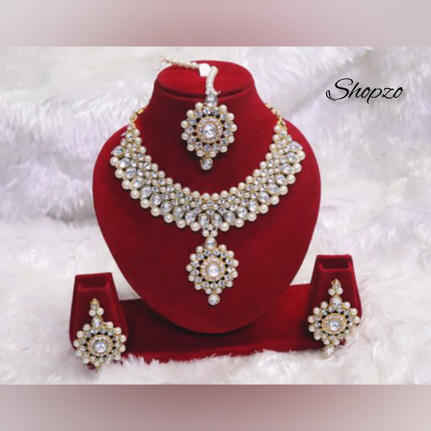 White Kundan Necklace